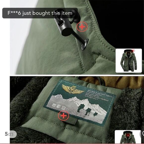 Rough StockJacket Army Military Field Waterproof Trench Coats Hooded Army GrXXXL - Picture 7 of 11